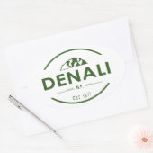 Sticker Ovale Le Parc national de Denali (Enveloppe)