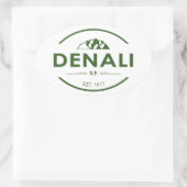 Sticker Ovale Le Parc national de Denali (Sac)