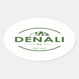 Sticker Ovale Le Parc national de Denali
