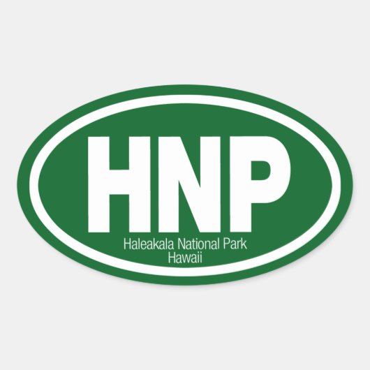 Sticker Ovale Le Parc national de Haleakala (Devant)