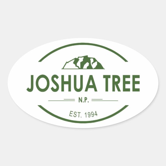 Sticker Ovale Le Parc national de Joshua Tree (Devant)