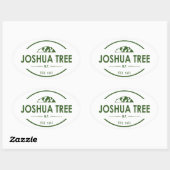 Sticker Ovale Le Parc national de Joshua Tree (Feuille)