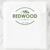 Sticker Ovale Le parc national de Redwood (Sac)