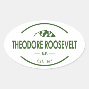 Sticker Ovale Le Parc national de Theodore Roosevelt