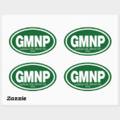 Sticker Ovale Le Parc national des Monts Guadalupe (Feuille)