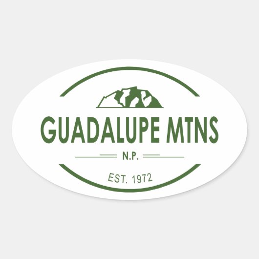 Sticker Ovale Le Parc national des Monts Guadalupe (Devant)
