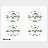Sticker Ovale Le Parc national des Monts Guadalupe (Feuille)