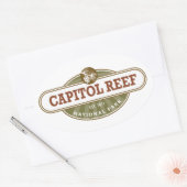 Sticker Ovale Le Parc national du Capitol Reef (Enveloppe)
