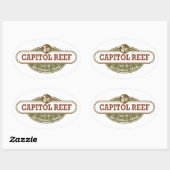 Sticker Ovale Le Parc national du Capitol Reef (Feuille)