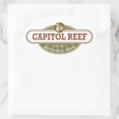 Sticker Ovale Le Parc national du Capitol Reef (Sac)