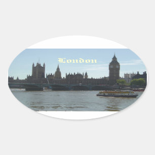 Sticker Ovale Le Parlement et Big Ben