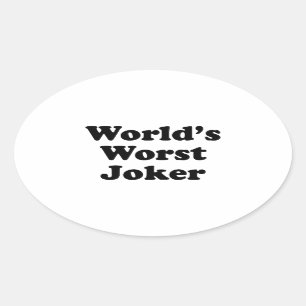Sticker Ovale Le plus mauvais joker du monde