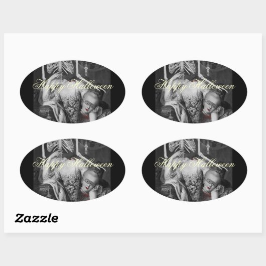 Sticker Ovale Le portrait (Feuille)