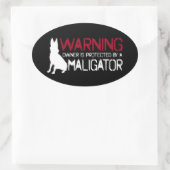 Sticker Ovale Le Propriétaire De L'Avertissement Est Protégé Par (Sac)