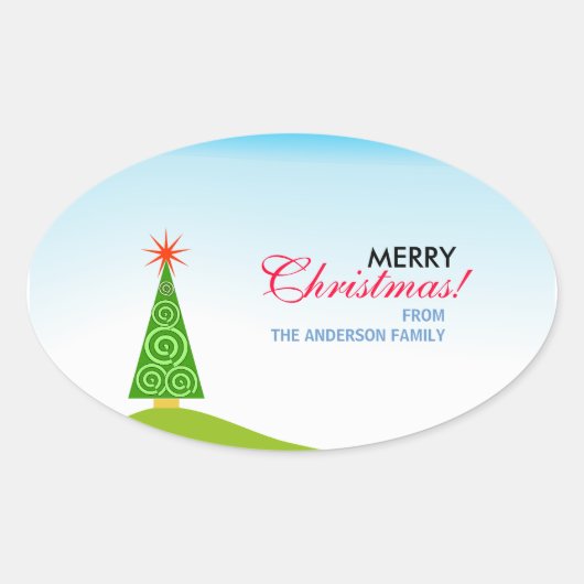 Sticker Ovale Le Sapin (Devant)