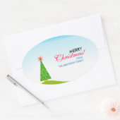 Sticker Ovale Le Sapin (Enveloppe)