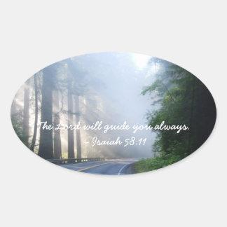 Sticker Ovale Le Seigneur vous guidera toujours