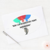 Sticker Ovale Le serpent volant (Enveloppe)