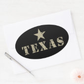 Sticker Ovale Le Texas, l'État de la Lone Star (Enveloppe)