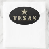 Sticker Ovale Le Texas, l'État de la Lone Star (Sac)
