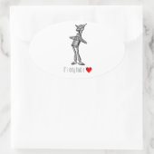 Sticker Ovale Le Tin Woodsman "Si seulement j'avais un coeur" (Sac)