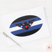 STICKER OVALE LEATHER EAGLE FIE (Enveloppe)