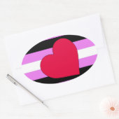 STICKER OVALE LEATHER GIRL FILLE FILLE PRIME (Enveloppe)