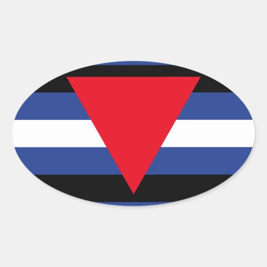 STICKER OVALE LEATHER QUEER FIE (Devant)