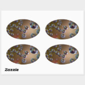 Sticker Ovale L'eau en mouvement (Feuille)