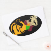 Sticker Ovale L'écureuil cosy (Enveloppe)