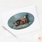 Sticker Ovale L'élevage du Cheval Piebald "Cehero" (Enveloppe)