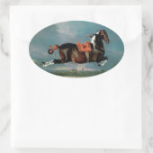 Sticker Ovale L'élevage du Cheval Piebald "Cehero" (Sac)