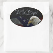 Sticker Ovale L'Emblème Du Peuple (Sac)