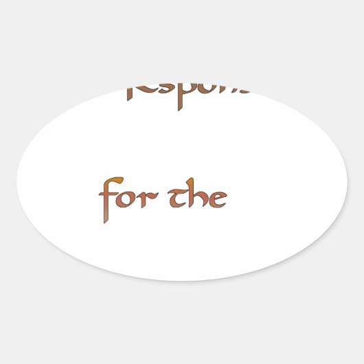 Sticker Ovale L'énergie à l'intérieur : l'énergie compte (Devant)