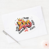 Sticker Ovale Leo (Enveloppe)