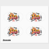 Sticker Ovale Leo (Feuille)