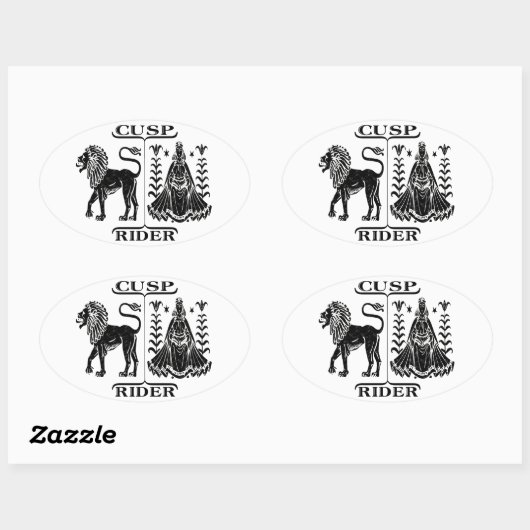 Sticker Ovale Leo/Virgo (Feuille)