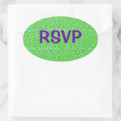 Sticker Ovale Leopard personnalisable (Sac)