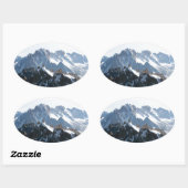 Sticker Ovale Les Alps ! (Feuille)