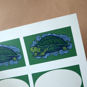 Sticker Ovale Les amoureux de la nature Tortues