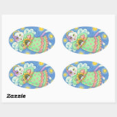 Sticker Ovale LES ANGELS REGARDENT, LES BÂTIMENTS DE CHAT Oval,  (Feuille)