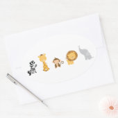 Sticker Ovale Les bébés de la jungle (Enveloppe)