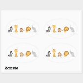 Sticker Ovale Les bébés de la jungle (Feuille)