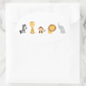 Sticker Ovale Les bébés de la jungle (Sac)