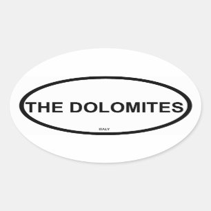 STICKER OVALE LES DOLOMITES