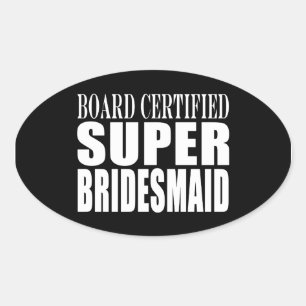 Sticker Ovale Les Faveurs mariages Jetons & Merci : Super Brides