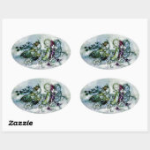 Sticker Ovale Les fées de rêve d'une nuit d'été (Feuille)