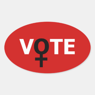 Sticker Ovale Les Femmes Votent - Suffrage Féministe Stick Polit