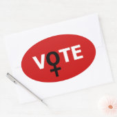 Sticker Ovale Les Femmes Votent - Suffrage Féministe Stick Polit (Enveloppe)
