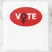 Sticker Ovale Les Femmes Votent - Suffrage Féministe Stick Polit (Sac)